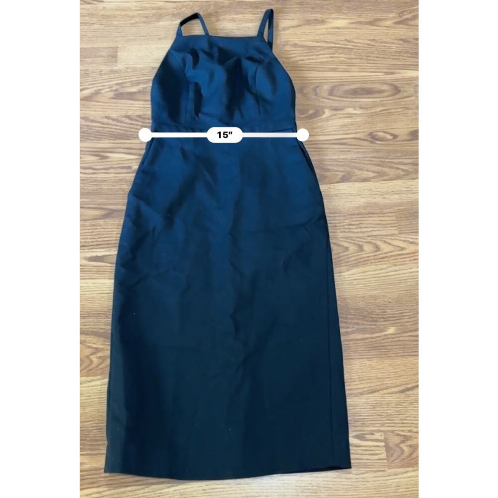 ba&sh Wondy Black Midi Dress Cotton Twill Belted Minimal Chic US 4 - Picture 5 of 15